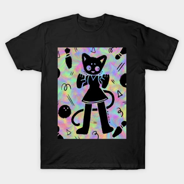 Bowling Alley Cat T-Shirt by YoNemu